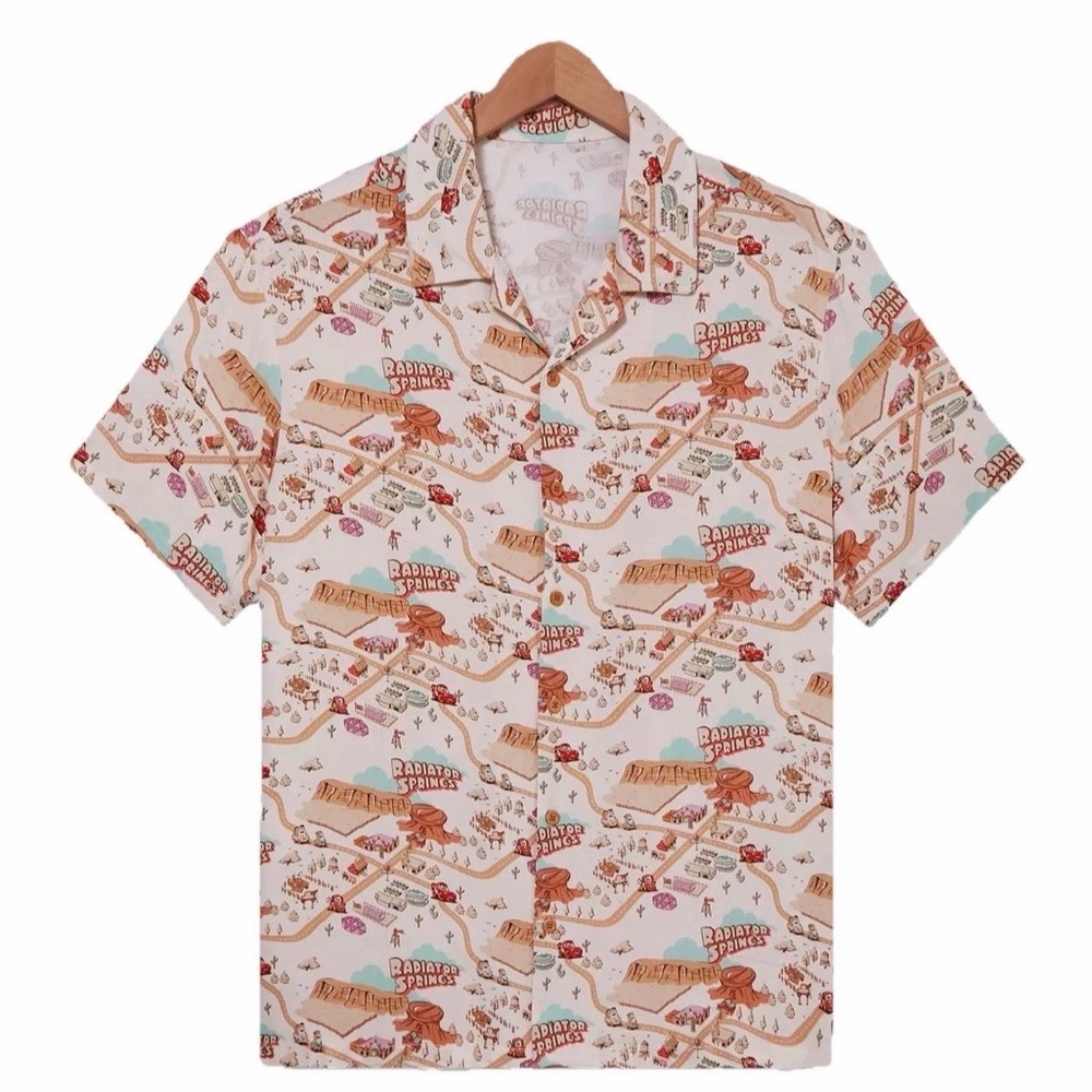 Disney Cars Radiator Springs Men's small Casual Shirt